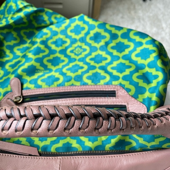 Oryany pink leather hobo bag w/tassel - Picture 5 of 7